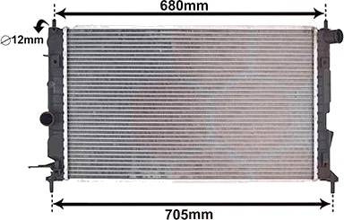 VAN WEZEL 37002323 Radiator motorkjøling