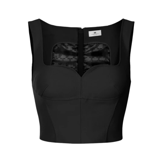 Elisabetta Franchi Dame Topper Svart S,