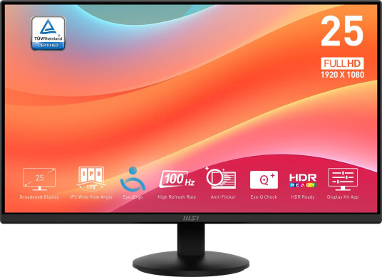 MSI MP252L PC skjerm 24,5" LED 1920x1080 Svart MSI MP252L PC skjerm 24,5" LED 1920x1080 Svart
