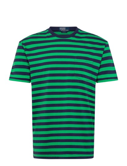 Polo Ralph Lauren Classic Fit Striped Jersey T Shirt Green M