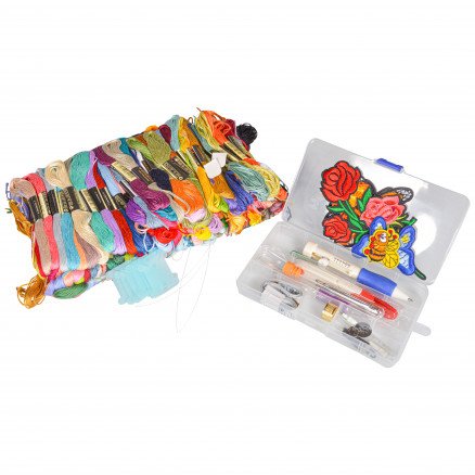 Infinity Hearts Punch Needle Broderi Startpakke Deluxe 187 deler