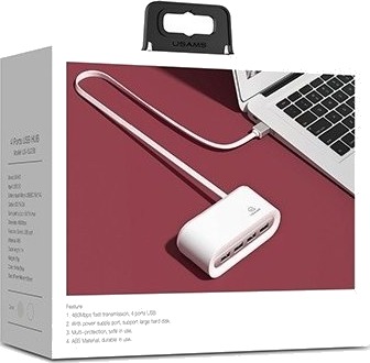 Usams Adapter Hub 4Xusb 2.0 Hvit / Hvit Sj238fx01 Us-Sj238