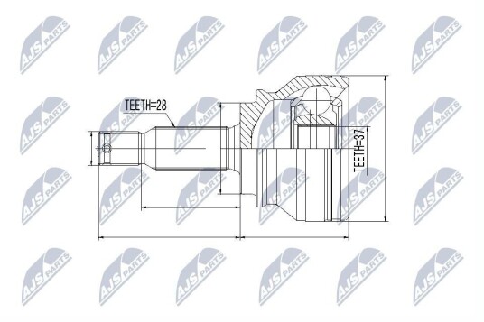 Nty Drivknute drivaksel NTY NPZ MS 061