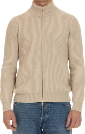 Moorer Herre Strikkevarer Beige M, Moorer Herre Strikkevarer Beige M,