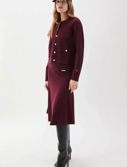 BUSNEL Aria Cardigan Contrast - Red - 36