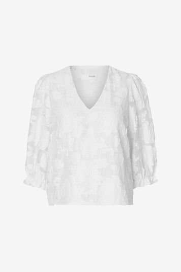 Selected Femme Bluse slfCathi sadie 3/4 Top Hvit