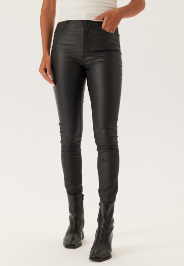 Bubbleroom High Waist Slim Coated Jeans