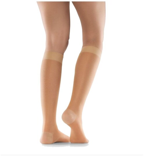 Mabs Nylon Knee Wide Sand L Støttestrømper Kompresjonsstrømper Helse & Livsstil