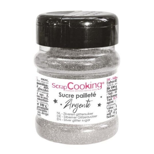 ScrapCooking   Glittersukker 160 g sølv