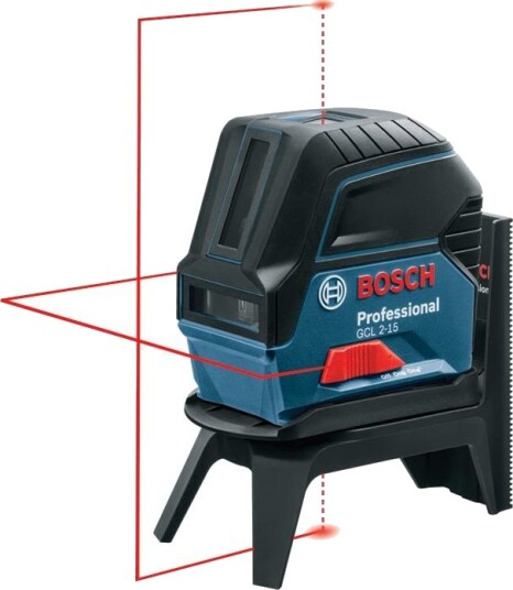 Bosch Kombilaser Gcl 2-15 Professional Med 3 X Batterier (Aa), Lasermålplate