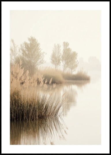 Misty Lake Plakat Plakat / 100x150cm