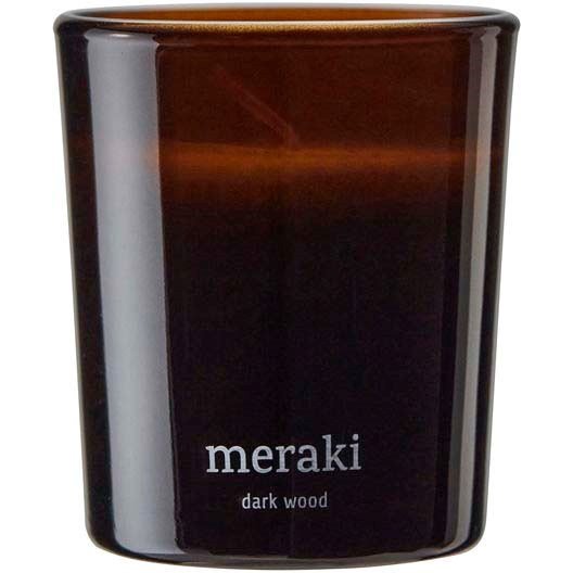 Meraki - Duftlys dark wood 7x6 cm brun