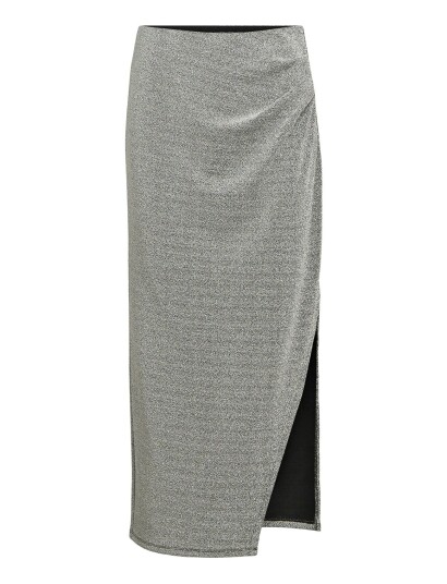 Object Objfilipa Slm Hw Long Skirt 135 - Silver - S