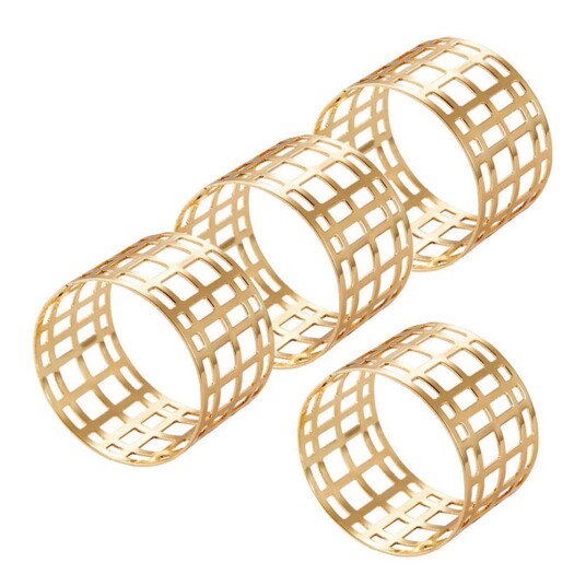 Dorre Servina serviettringer 4,5 cm 4 stk messing Dorre Servina serviettringer 4,5 cm 4 stk messing