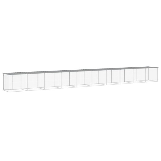 Vidaxl Kyllingbur Med Tak Lysegrå 1003X98X90 cm Galvanisert Stål Vidaxl Kyllingbur Med Tak Lysegrå 1003X98X90 cm Galvanisert Stål