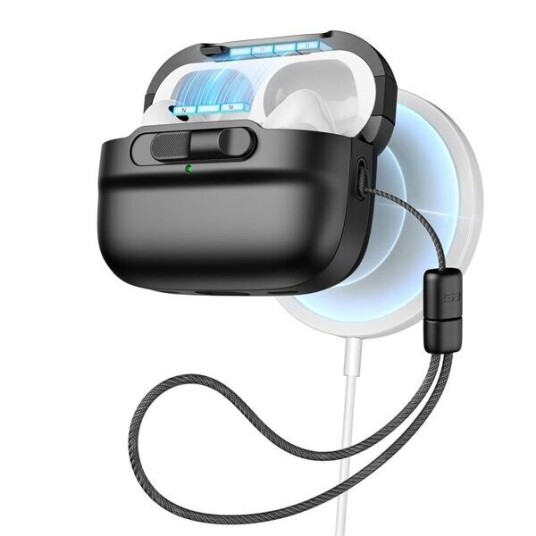 Esr Pulse Halolock Dėklas Su Magsafe, Skirtas Apple Airpods Pro 1/2 - Juodas Esr Pulse Halolock Dėklas Su Magsafe, Skirtas Apple Airpods Pro 1/2 - Juodas