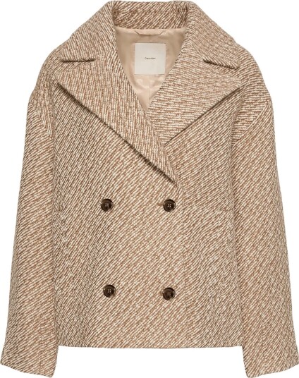 Calvin Klein Relaxed Short Peacoat   EXECUTIVE BROWN GROUND + TOFU TWILL   S