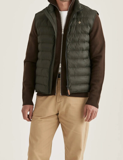 Morris Norfolk Liner Vest   Khaki green   M