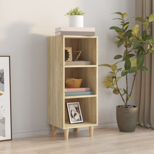 vidaXL Skjenk sonoma eik 34,5x32,5x90 cm konstruert tre