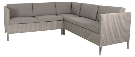 Cane-line Connect sofagruppe Taupe med taupe dynor 2 st 2-seterende & hjørne Beige