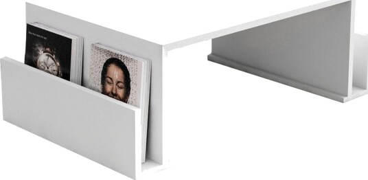 Elegancia Sofabord 95 cm med TidningsOppbevaring - Hvit