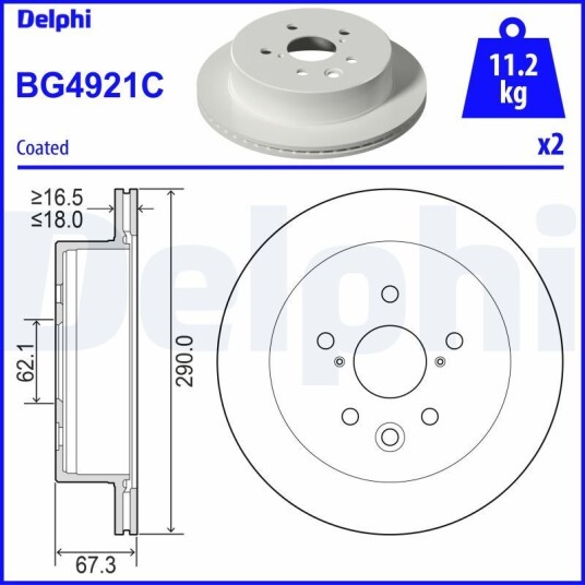 Bremseskive DELPHI BG4921C