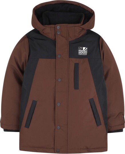 Hugo Kids Hooded Parka   Brown   140