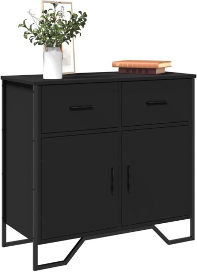 Skjenk svart 79,5x35,5x74,5 cm konstruert tre 8721102811128