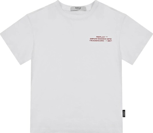 Replay Over Replay Basics  Jersey T Shirt White   White   8 A