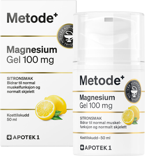 Metode Magnesium 100 mg gel sitronsmak 50 ml