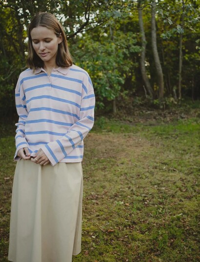 STUDIO FEDER Pauline Ls Polo   Pink   L
