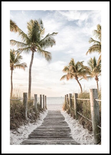 Tropical Beach Path Plakat Plakat / 70x100cm