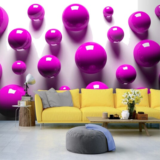 Fototapet Purple Balls 250x175 - Artgeist sp. z o. o.