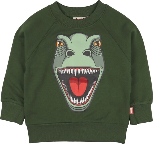 DYR Cph Collegegenser DYR Bellow Grønn m. Dinosaur DYR 8 år 128 Collegegenser