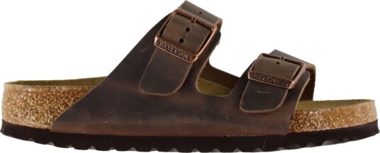 Birkenstock Men's Arizona Oiled Nubuck Leather Soft Footbed Regular Brun 37 Man