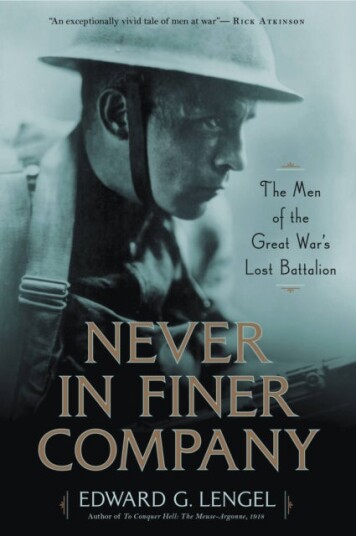 Never in Finer Company Never in Finer Company