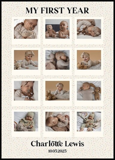 Baby"s First Year Personal Plakat Plakat / 70x100cm Baby"s First Year Personal Plakat Plakat / 70x100cm