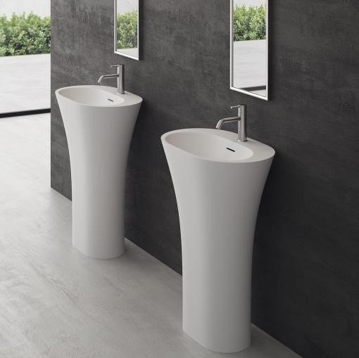 Pulcher White Bucatini 90Hx63X42 Sokkelservant Matt Hvit SolidTec