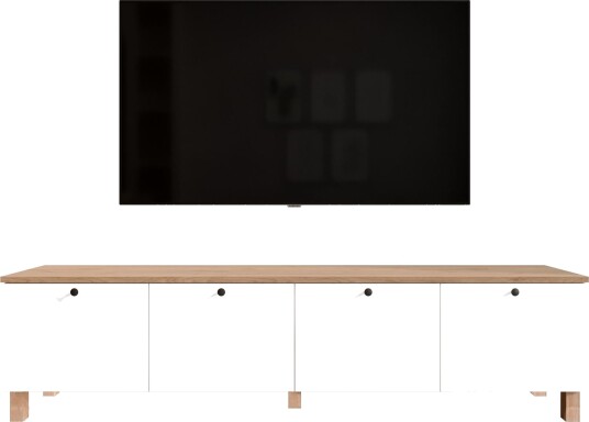 TV-benk Hanah Home Nord (180 x 45,6 x 34,1 cm) White Oak - Hvit og eik