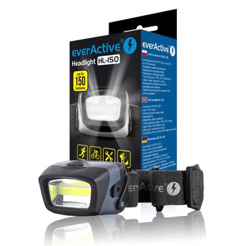 EverActive HL 150 LED hodelykt med 3 lysmoduser 150 lumen EverActive HL 150 LED hodelykt med 3 lysmoduser 150 lumen