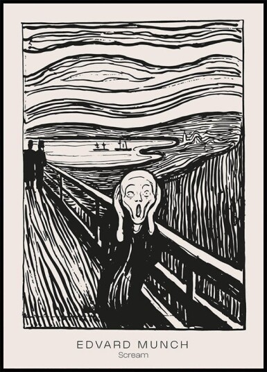 Edvard Munch Scream Plakat Plakat / 30x40cm