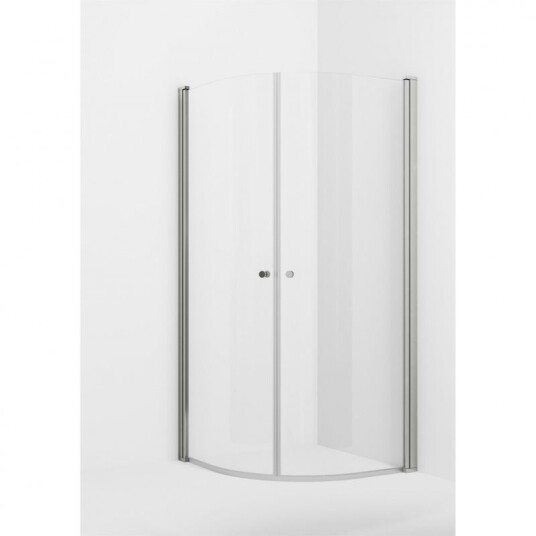 VikingBad Dusjhjørne buet LIAM 90cm sølv