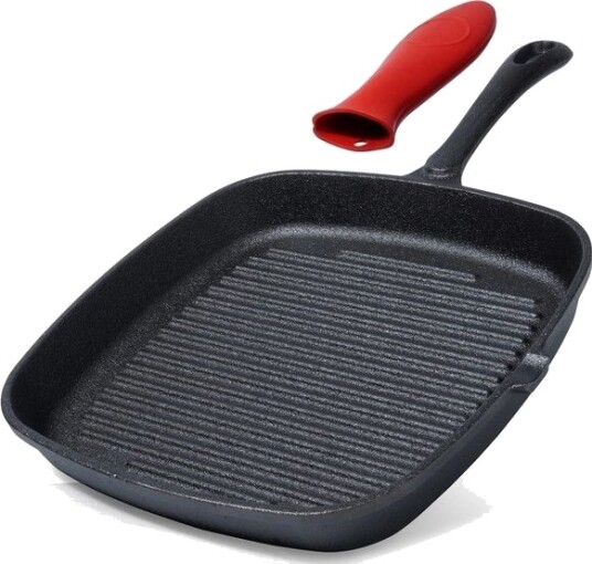 Vilde Stekepanne Støpejern Grillpanne 28Cm Med Silikondekk Støpe Line 199045