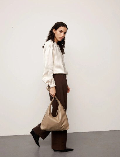 Adax Milano Shoulder Bag Viviana Beige ONE SIZE