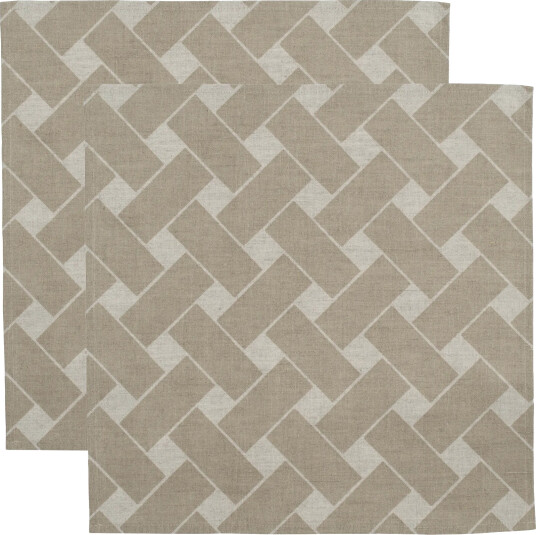 Almedahls Korg XL serviett 45x45 cm 2 pk Natur taupe Almedahls Korg XL serviett 45x45 cm 2 pk Natur taupe