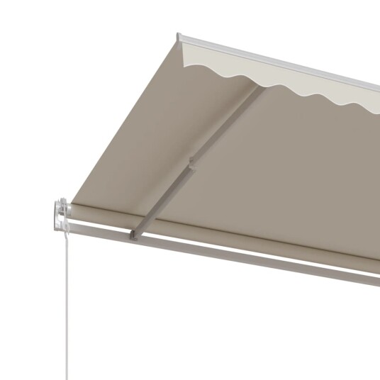 vidaXL Automatisk uttrekkbar markise 450x350 cm kremhvit