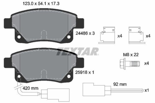 Bremseklosser TEXTAR 2448601