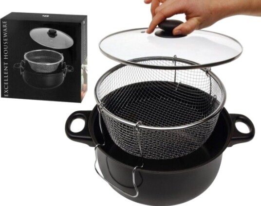 Asj Commerce Gryte Med Sil For Steking Av Pommes Frites For Dyp Koking Asj Commerce Gryte Med Sil For Steking Av Pommes Frites For Dyp Koking