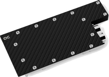 Alphacool 10671 vannblokk + bakplate sort/karbon 10671