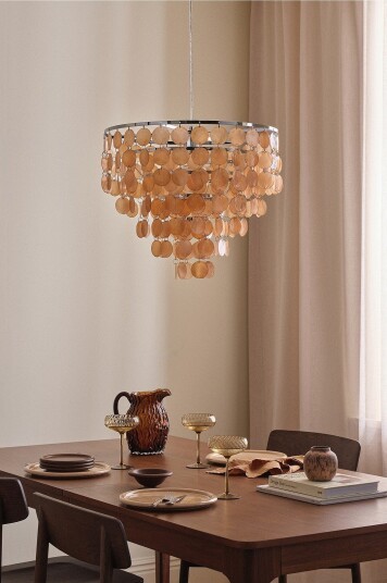 Ellos Home Taklampe Seashell Krom